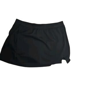 All In Motion Women's Knit Slit Skort Built in Shorts w/Pockets Size XL  Black